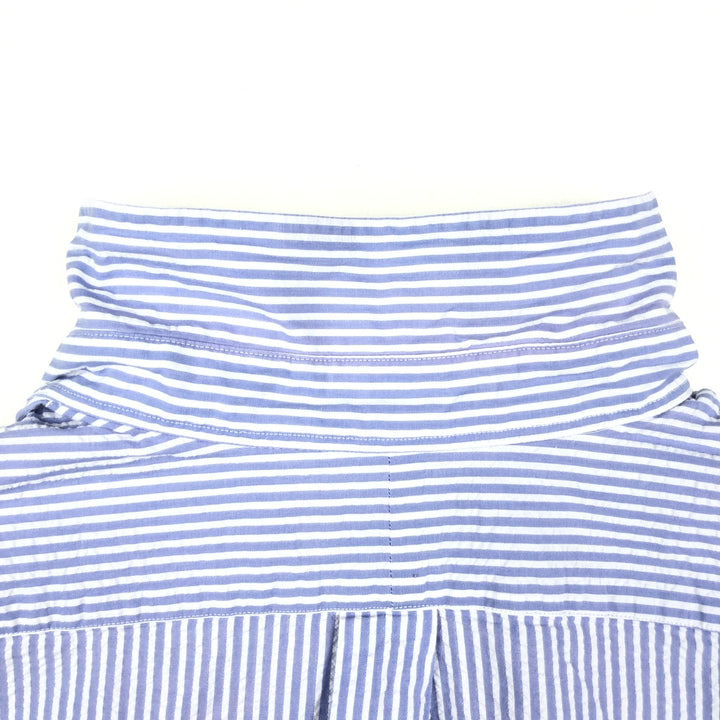 Ralph Lauren Seersucker Short Sleeve Button-Down Striped Shirt Men's XL cotton navy blue type Vintage Second Hand