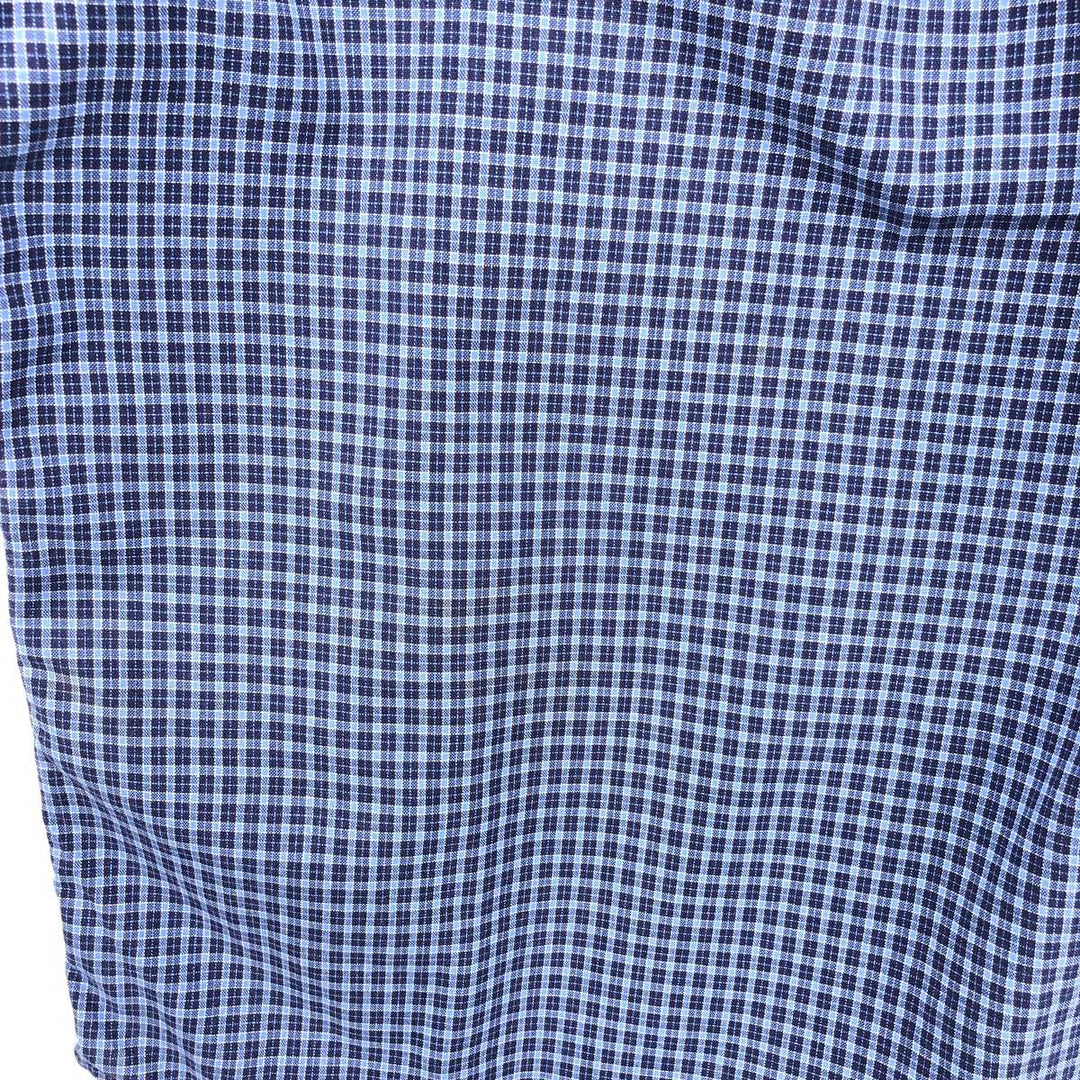 Ralph Lauren POLO by Ralph Lauren Short-Sleeve Button-Down Check Shirt, Made in Canada, Men's Size M (approx.) cotton blue type Vintage Second Hand