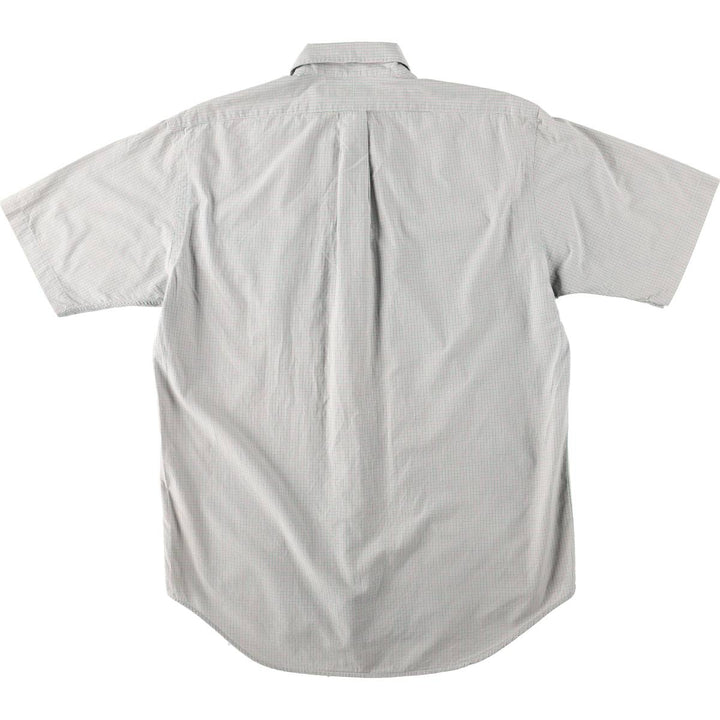 Ralph Lauren BLAKE Gingham Check Short Sleeve Button Down Check Shirt Men's M cotton white type Vintage Second Hand
