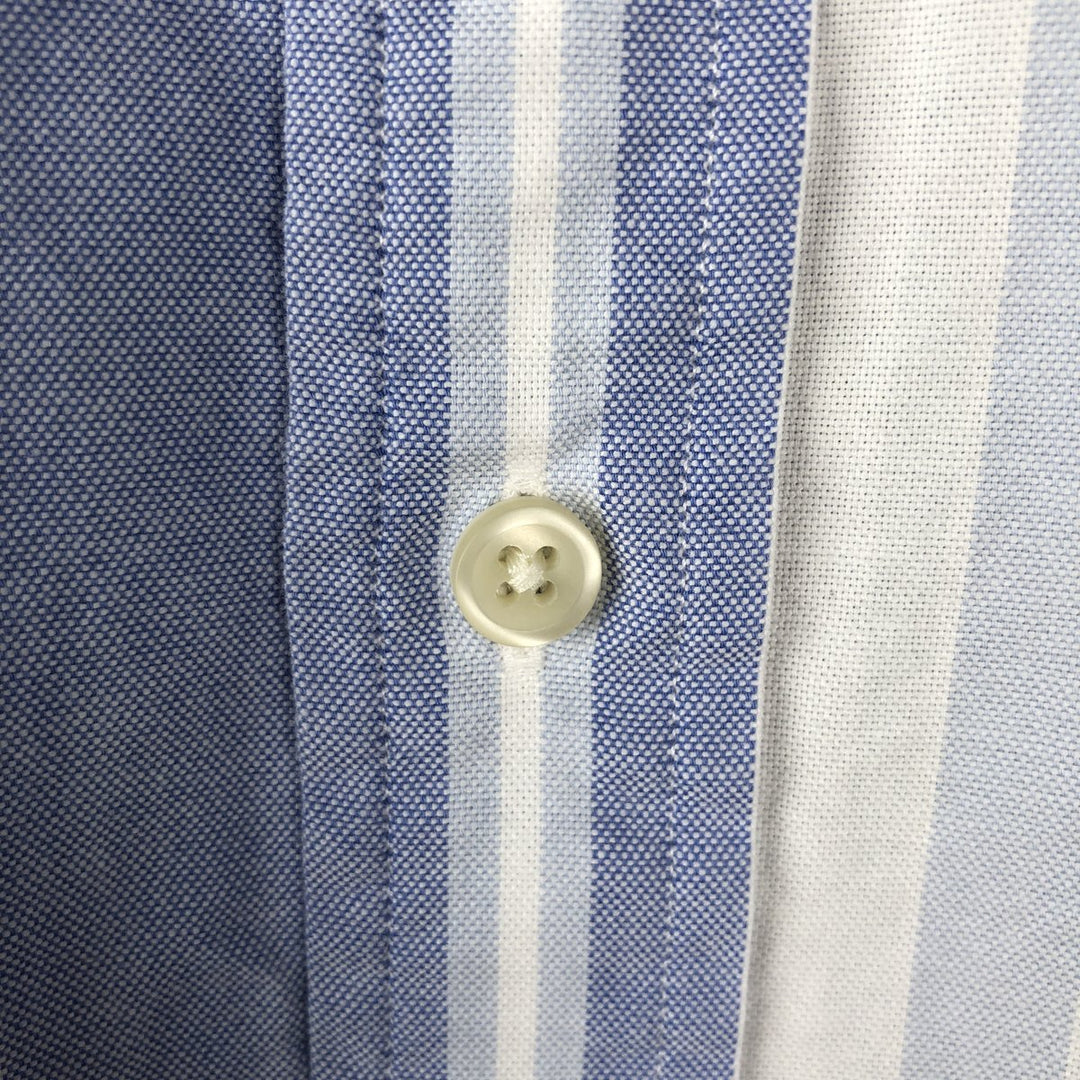 Ralph Lauren POLO RALPH LAUREN CLASSIC FIT Short-Sleeve Button-Down Striped Shirt, Men's Size L (approx.) cotton blue type Vintage Second Hand