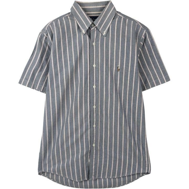 Ralph Lauren CUSTOM FIT long sleeve button down striped shirt men's size M cotton blue type Vintage Second Hand