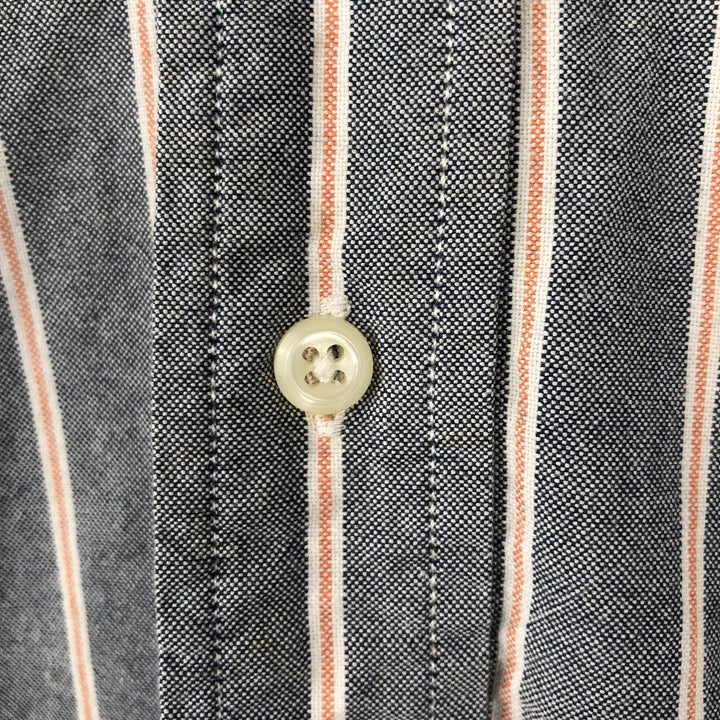 Ralph Lauren CUSTOM FIT long sleeve button down striped shirt men's size M cotton blue type Vintage Second Hand
