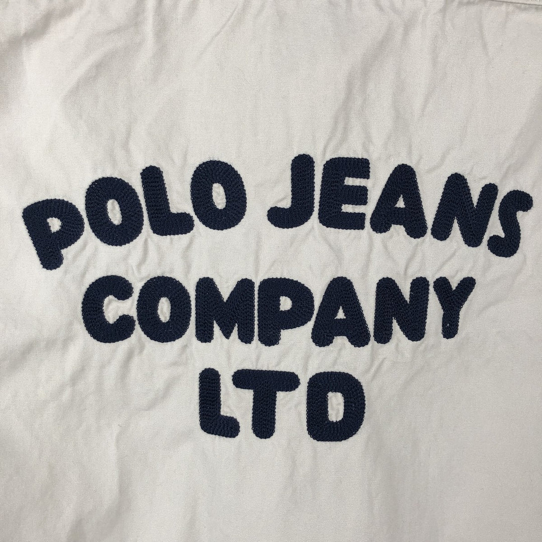 Ralph Lauren POLO JEANS COMPANY Short-Sleeve Cotton Shirt, Men's Size M (approx.) cotton Beige type Vintage Second Hand