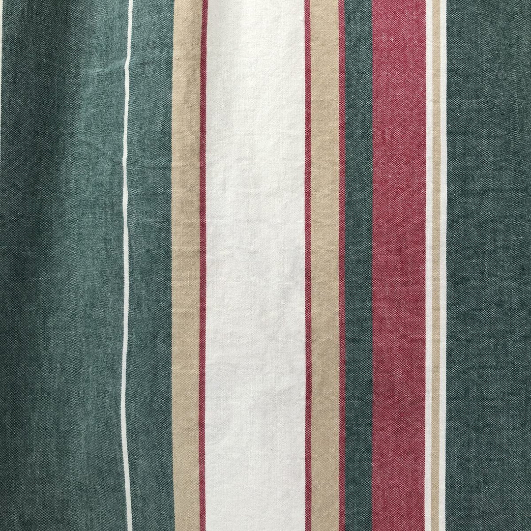 Ralph Lauren multi-stripe short-sleeved button-down shirt, men's size XL (approx.) cotton green type Vintage Second Hand
