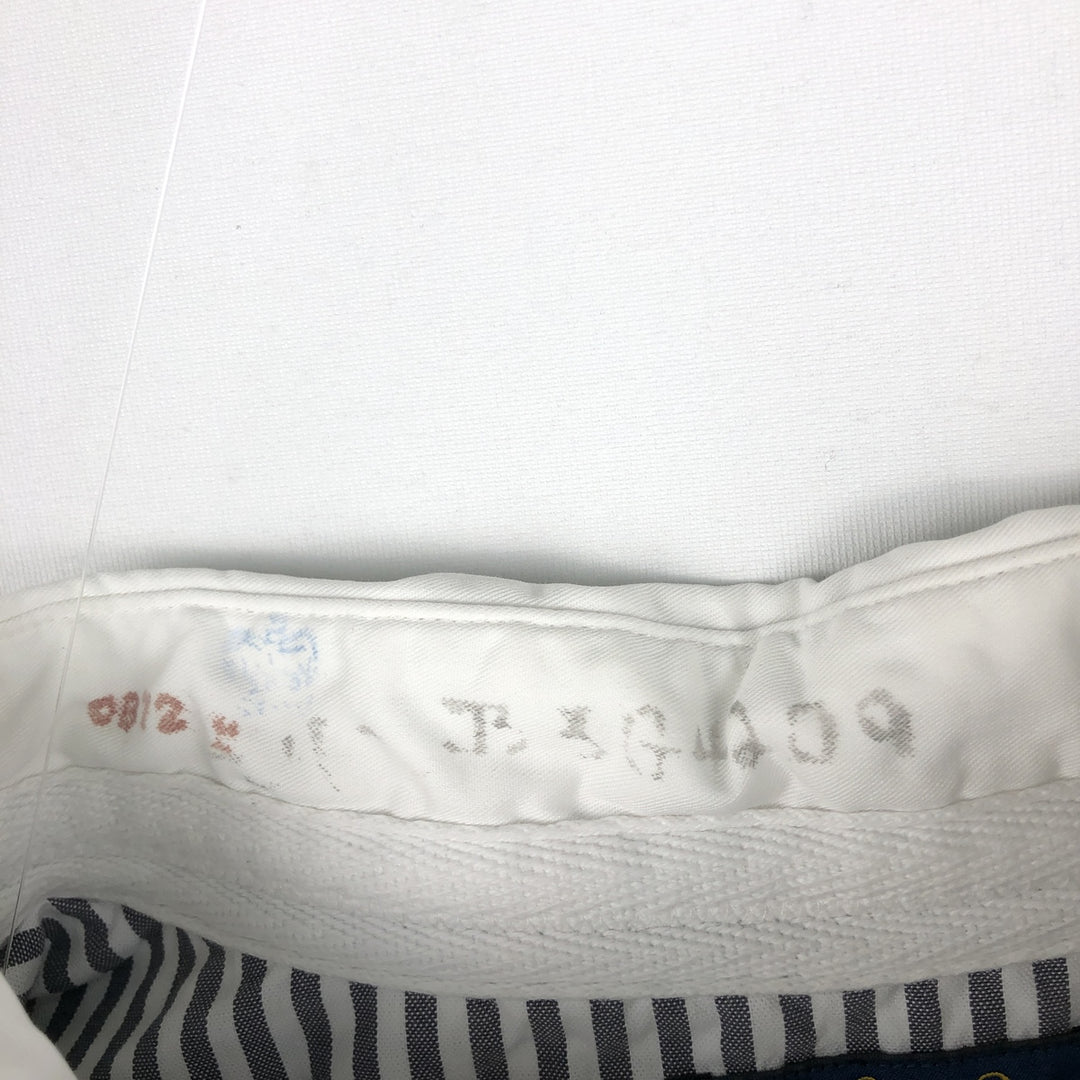 Ralph Lauren POLO RALPH LAUREN Short-Sleeve Striped Shirt, Men's Size M (approx.) cotton gray type Vintage Second Hand