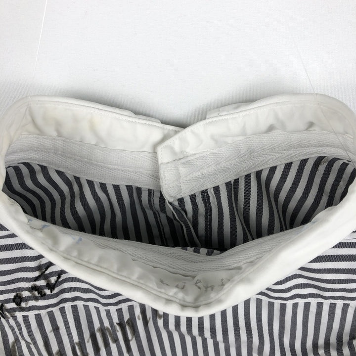 Ralph Lauren POLO RALPH LAUREN Short-Sleeve Striped Shirt, Men's Size M (approx.) cotton gray type Vintage Second Hand