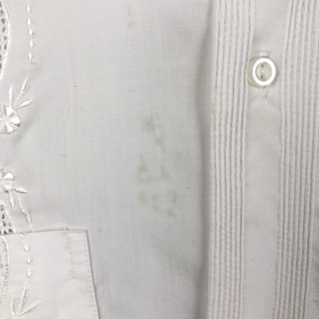 Nona Short-Sleeve Mexican Shirt, Cuban Shirt, Boxy Shirt unclear white type Vintage Second Hand