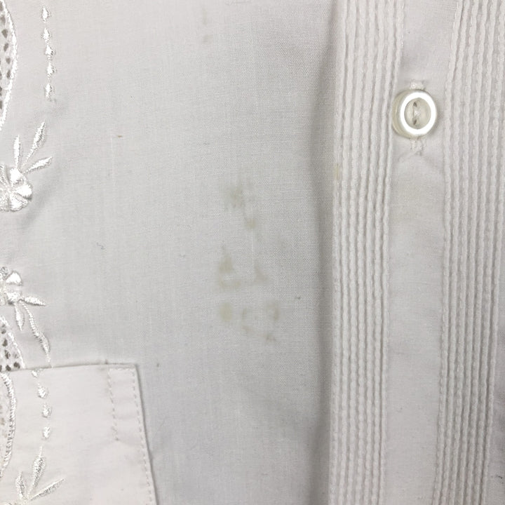 Nona Short-Sleeve Mexican Shirt, Cuban Shirt, Boxy Shirt unclear white type Vintage Second Hand