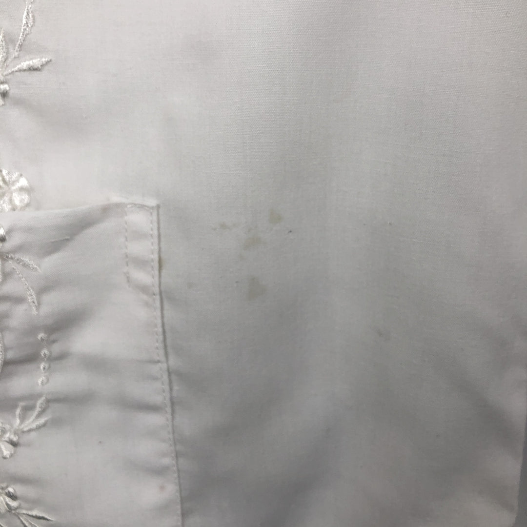 Nona Short-Sleeve Mexican Shirt, Cuban Shirt, Boxy Shirt unclear white type Vintage Second Hand