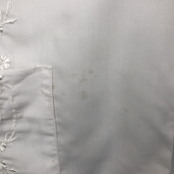 Nona Short-Sleeve Mexican Shirt, Cuban Shirt, Boxy Shirt unclear white type Vintage Second Hand