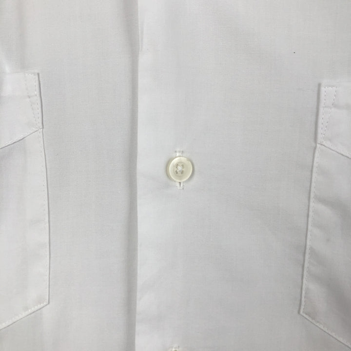 90'S DAVID TAYLOR Short-Sleeve Open-Collar Mexican Shirt / Cuban Shirt / Boxy Shirt (Men's Size S) polyester white type Vintage Second Hand