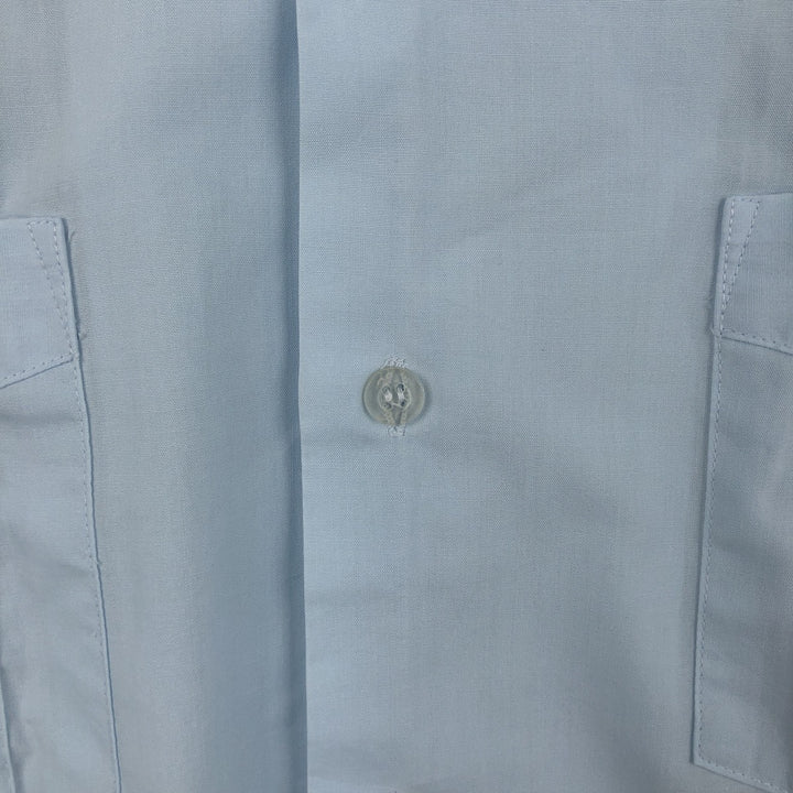 HABAND Short-Sleeve Open-Collar Mexican Shirt, Cuban Shirt, Boxy Shirt, Men's Size L (approx.) polyester Blue type light blue Vintage Second Hand