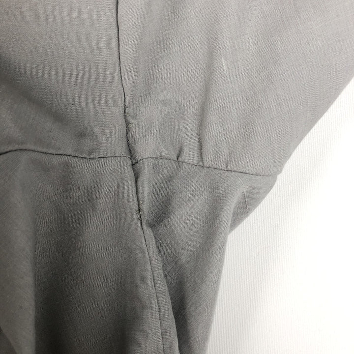 MAXIMOS Short-Sleeve Open-Collar Mexican Shirt, Cuban Shirt, Boxy Shirt, Men's Size M (approx.) polyester gray type Vintage Second Hand