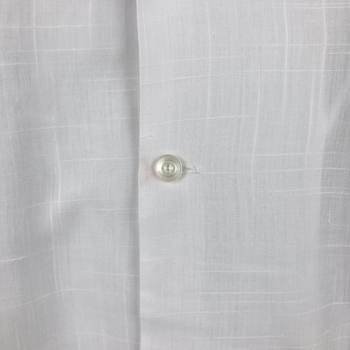 RAMON Short-Sleeve Open Collar Mexican Shirt Cuban Shirt Box Shirt Men's Size L unclear white type Vintage Second Hand