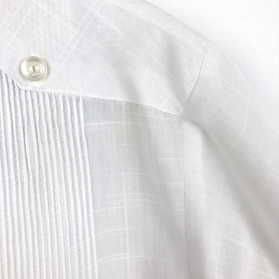 RAMON Short-Sleeve Open Collar Mexican Shirt Cuban Shirt Box Shirt Men's Size L unclear white type Vintage Second Hand