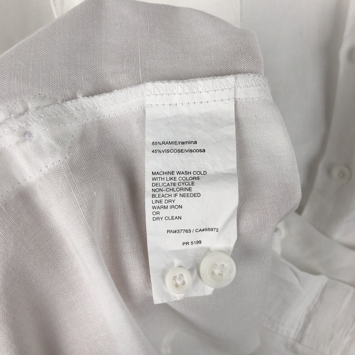 Cubavera Short-Sleeve Open-Collar Mexican Shirt, Cuban Shirt, Boxy Shirt, Men's Size L Lamy white type Vintage Second Hand