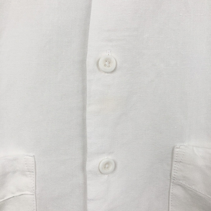 Cubavera Short-Sleeve Open-Collar Mexican Shirt, Cuban Shirt, Boxy Shirt, Men's Size L Lamy white type Vintage Second Hand