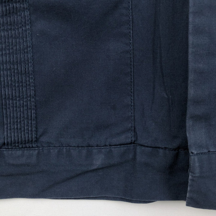 90'S GAP Short-Sleeve Open-Collar Mexican Shirt/Cuban Shirt/Box Shirt, Men's Size XL (approx.) cotton navy blue type Vintage Second Hand