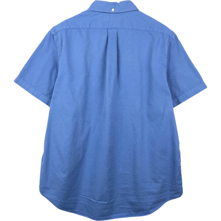 Ralph Lauren Featherweight Twill Short-Sleeve Button-Down Shirt, Men's Size L (approx.) cotton blue type Vintage Second Hand