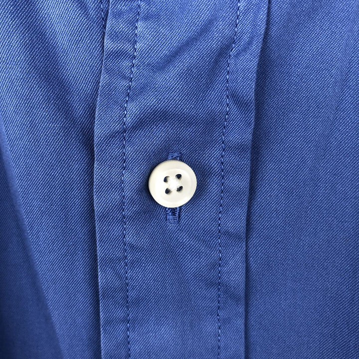 Ralph Lauren Featherweight Twill Short-Sleeve Button-Down Shirt, Men's Size L (approx.) cotton blue type Vintage Second Hand