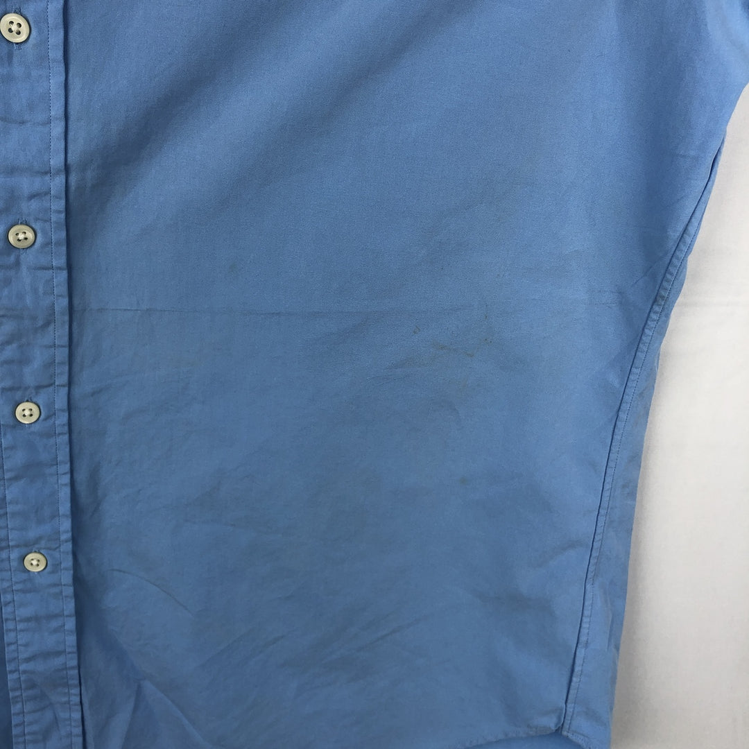 Ralph Lauren Classic Fit short sleeve button down shirt, men's size L cotton Blue type light blue Vintage Second Hand