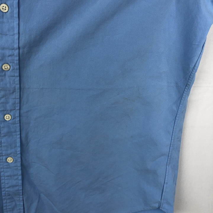 Ralph Lauren Classic Fit short sleeve button down shirt, men's size L cotton Blue type light blue Vintage Second Hand