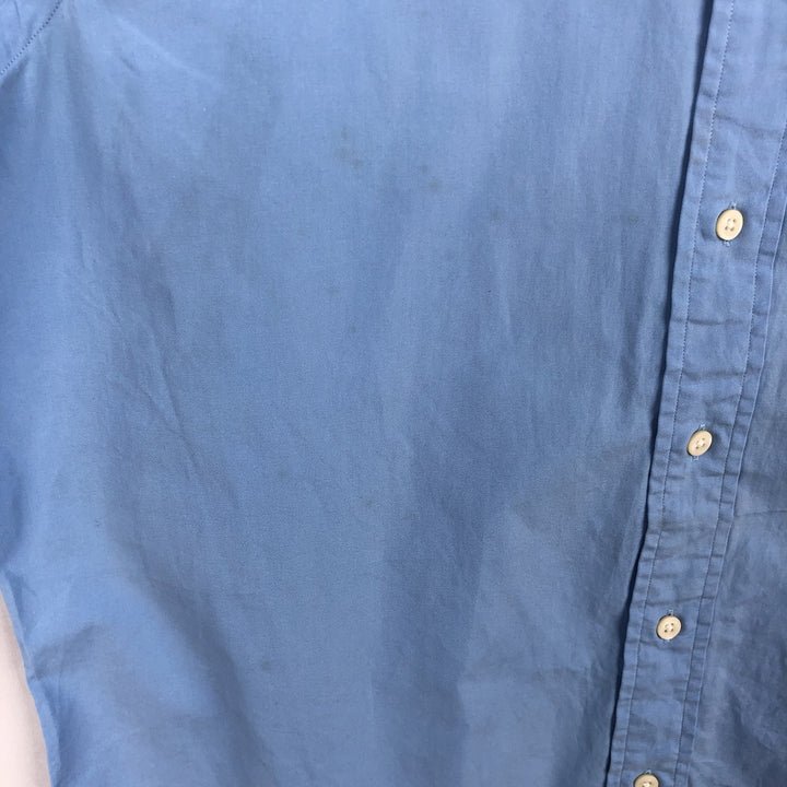 Ralph Lauren Classic Fit short sleeve button down shirt, men's size L cotton Blue type light blue Vintage Second Hand