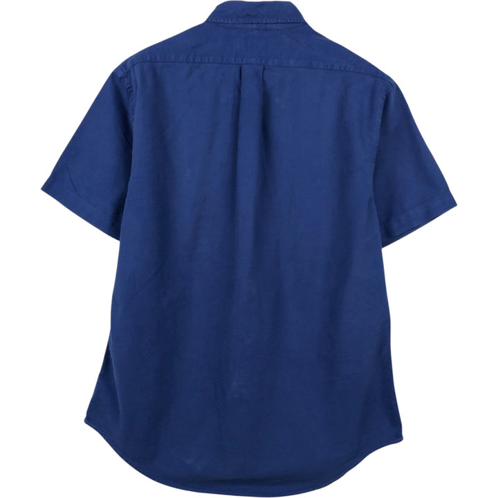 Ralph Lauren short sleeve button down shirt, men's size L cotton blue type Vintage Second Hand