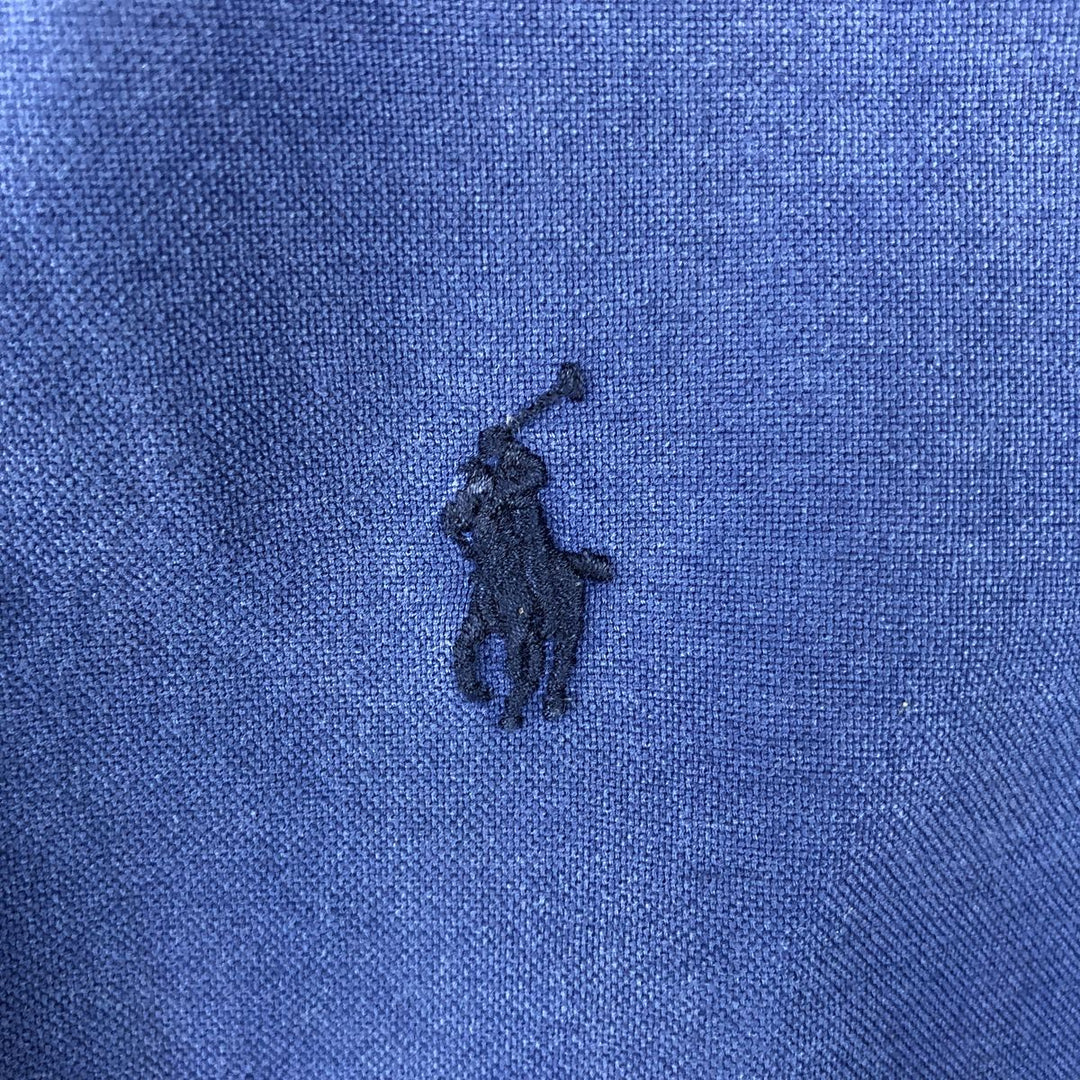 Ralph Lauren short sleeve button down shirt, men's size L cotton blue type Vintage Second Hand
