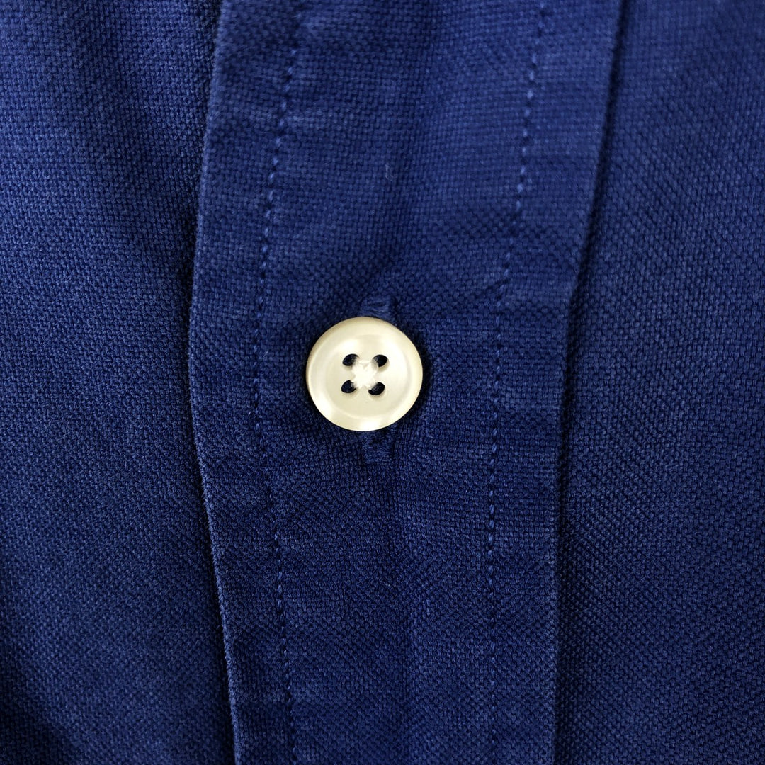 Ralph Lauren short sleeve button down shirt, men's size L cotton blue type Vintage Second Hand