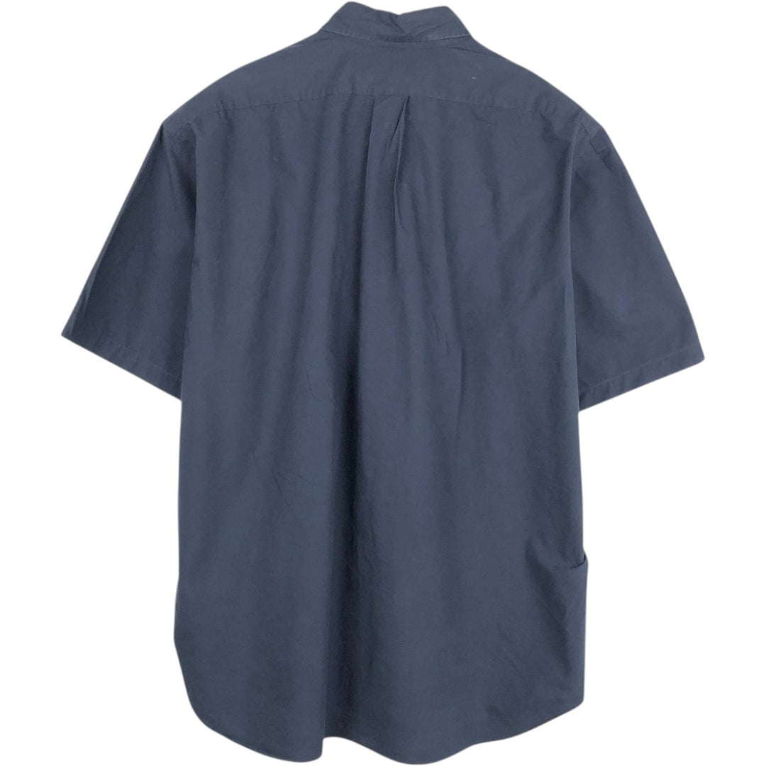 Ralph Lauren BLAKE short sleeve button down shirt, men's XL size cotton navy blue type Vintage Second Hand