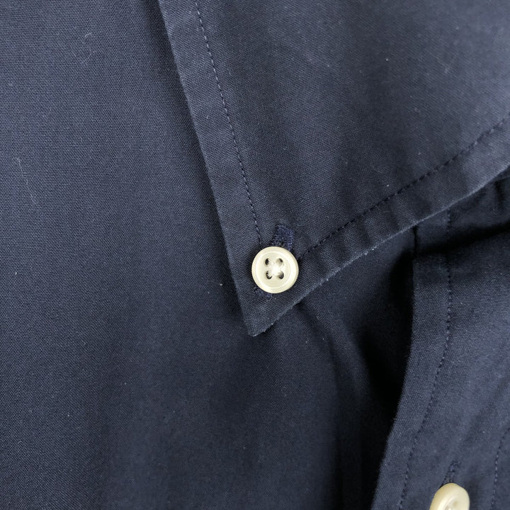 Ralph Lauren BLAKE short sleeve button down shirt, men's XL size cotton navy blue type Vintage Second Hand