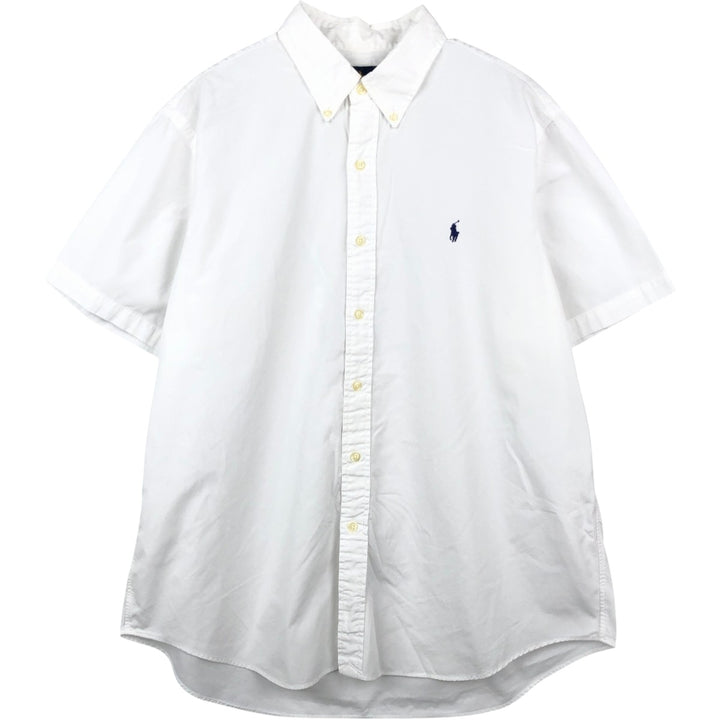 Ralph Lauren short sleeve button down shirt, men's XL size cotton white type Vintage Second Hand
