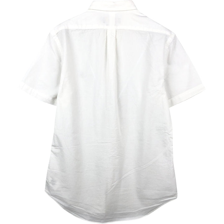 Ralph Lauren Seersucker Short Sleeve Button Down Shirt Men's M Size cotton white type Vintage Second Hand