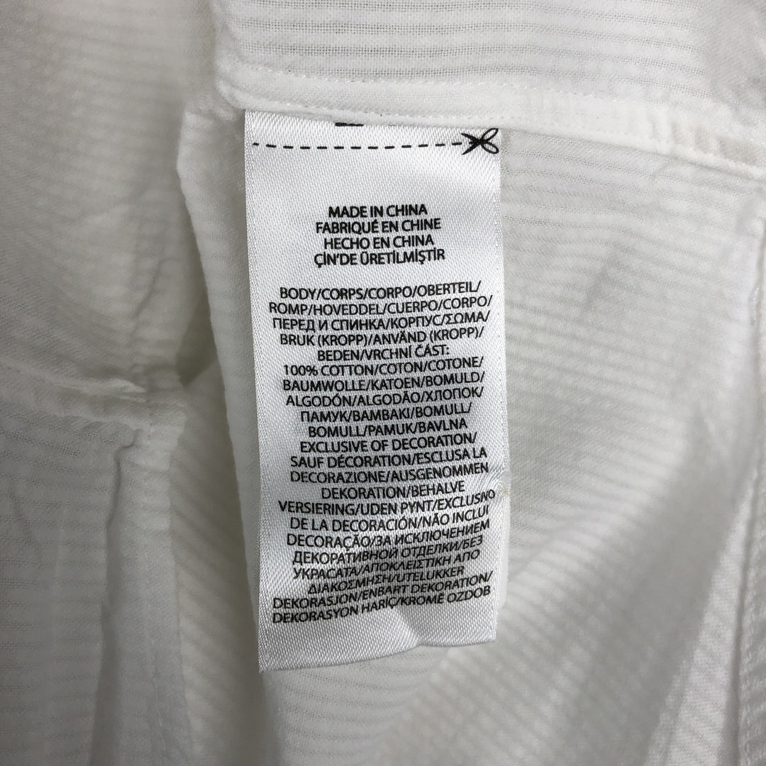 Ralph Lauren Seersucker Short Sleeve Button Down Shirt Men's M Size cotton white type Vintage Second Hand