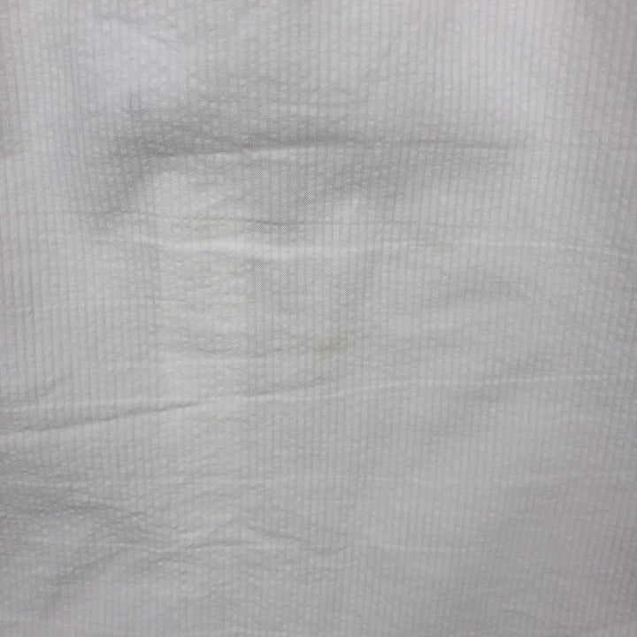 Ralph Lauren Seersucker Short Sleeve Button Down Shirt Men's M Size cotton white type Vintage Second Hand