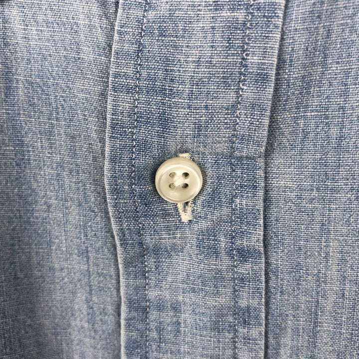 Ralph Lauren short sleeve button down shirt, men's size M cotton Blue type light blue Vintage Second Hand