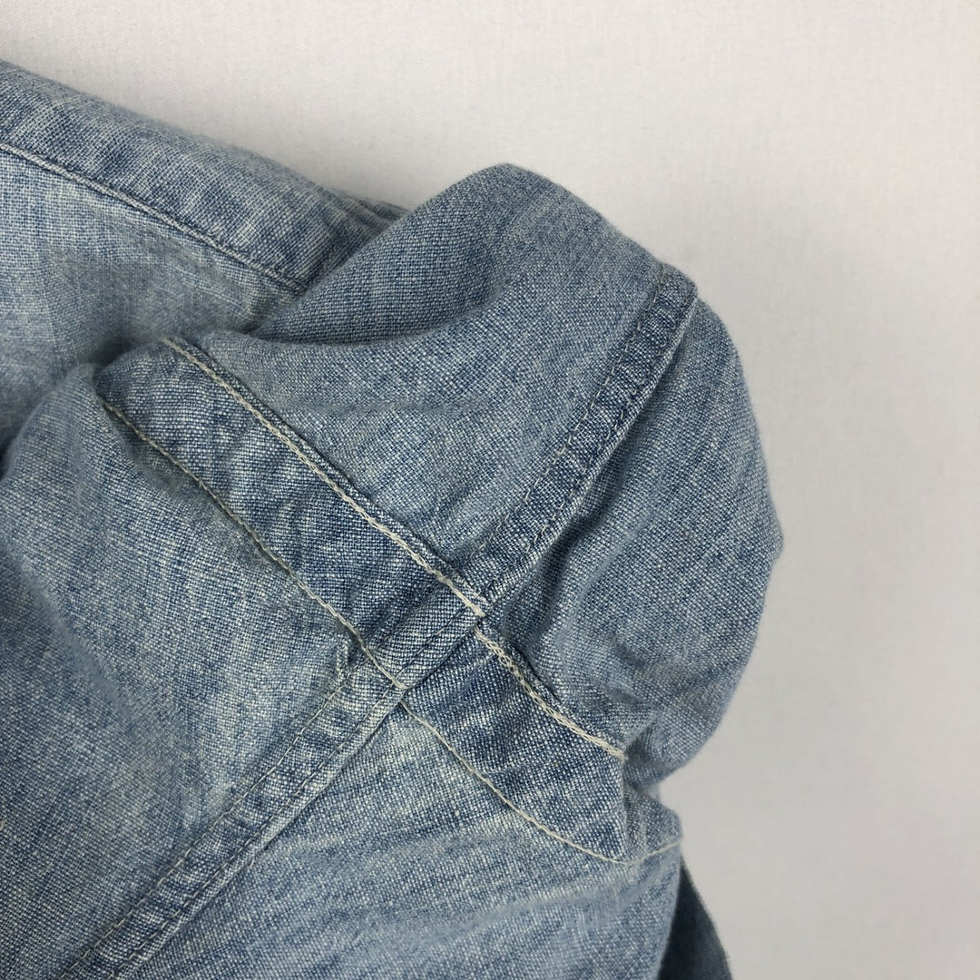 Ralph Lauren short sleeve button down shirt, men's size M cotton Blue type light blue Vintage Second Hand
