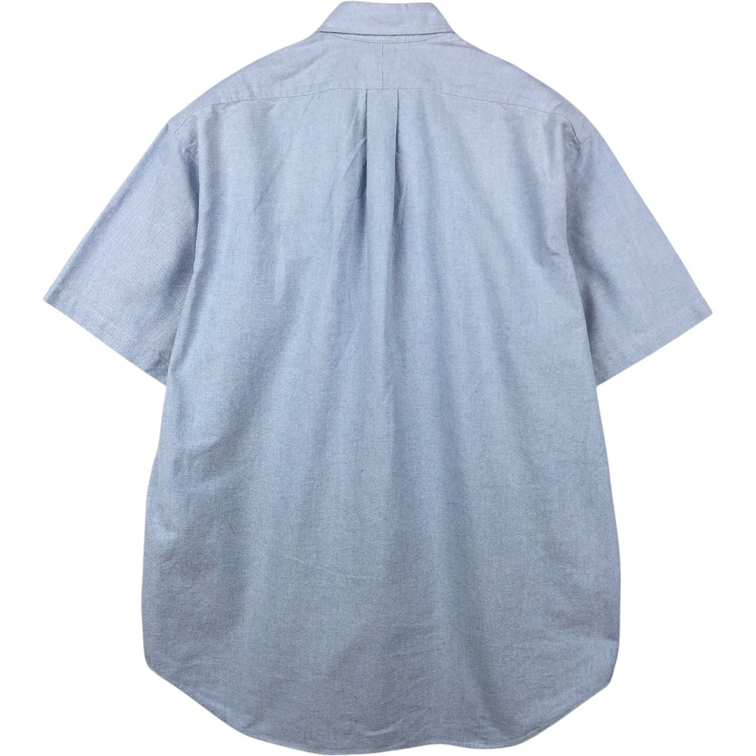 Ralph Lauren BLAKE short sleeve button down shirt, men's size L cotton Blue type light blue Vintage Second Hand
