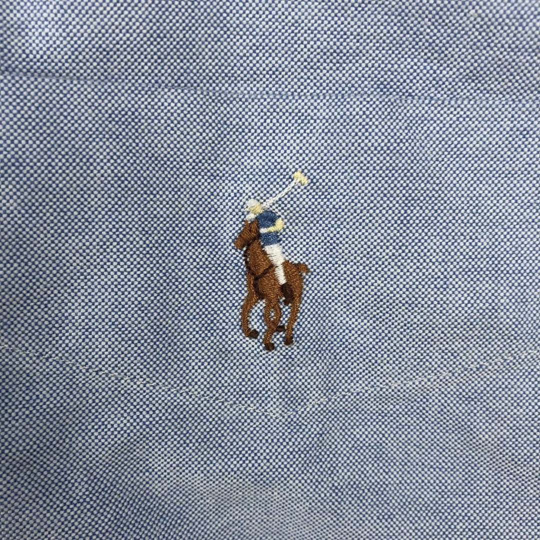Ralph Lauren BLAKE short sleeve button down shirt, men's size L cotton Blue type light blue Vintage Second Hand