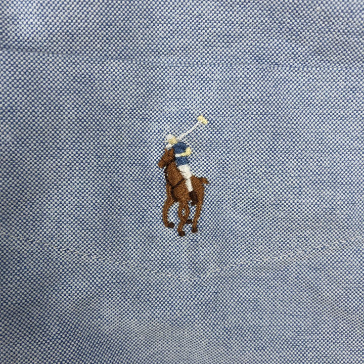 Ralph Lauren BLAKE short sleeve button down shirt, men's size L cotton Blue type light blue Vintage Second Hand