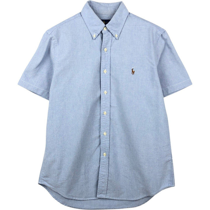 Ralph Lauren short sleeve button down shirt, men's size M cotton Blue type light blue Vintage Second Hand