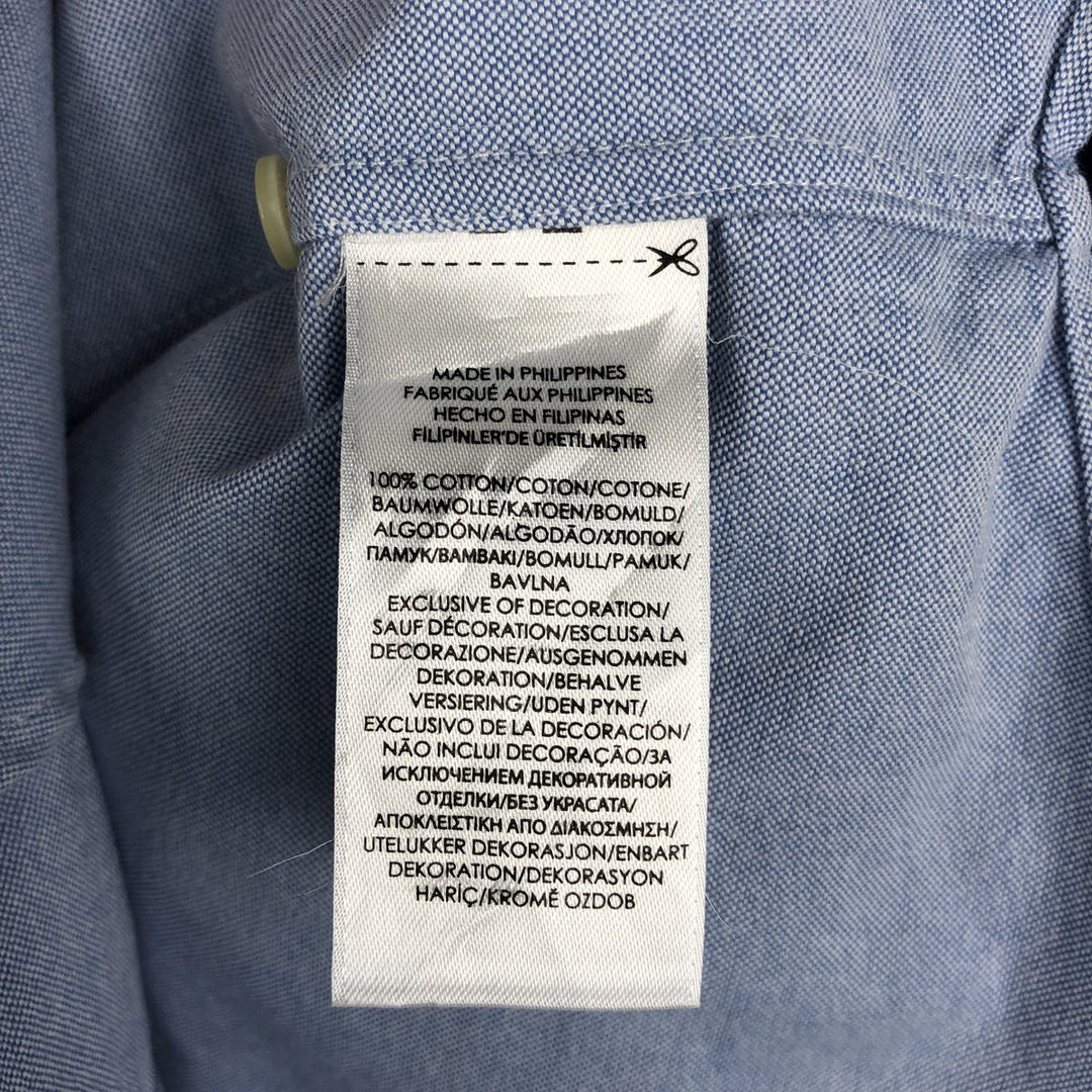Ralph Lauren short sleeve button down shirt, men's size M cotton Blue type light blue Vintage Second Hand
