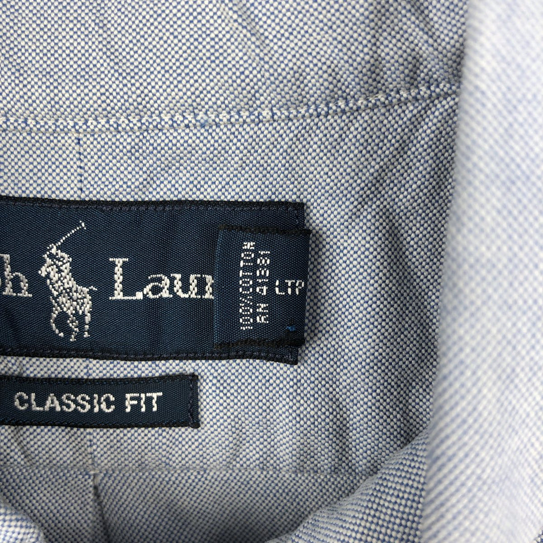 Ralph Lauren Classic Fit short sleeve button down shirt, men's size L cotton Blue type light blue Vintage Second Hand