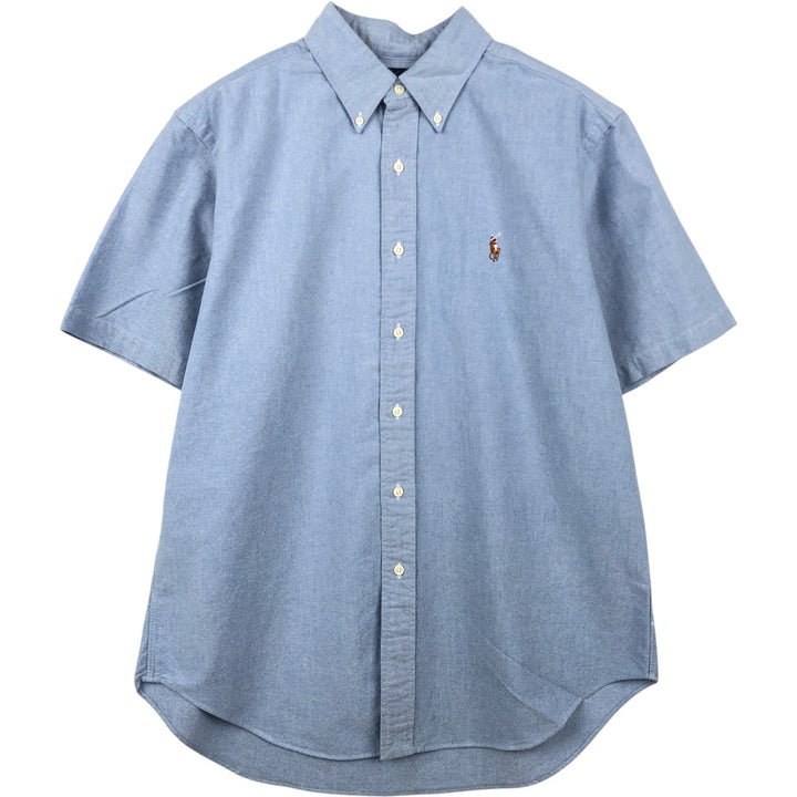 Ralph Lauren Classic Fit short sleeve button down shirt, men's size L cotton Blue type light blue Vintage Second Hand