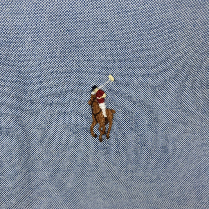 Ralph Lauren Classic Fit short sleeve button down shirt, men's size L cotton Blue type light blue Vintage Second Hand