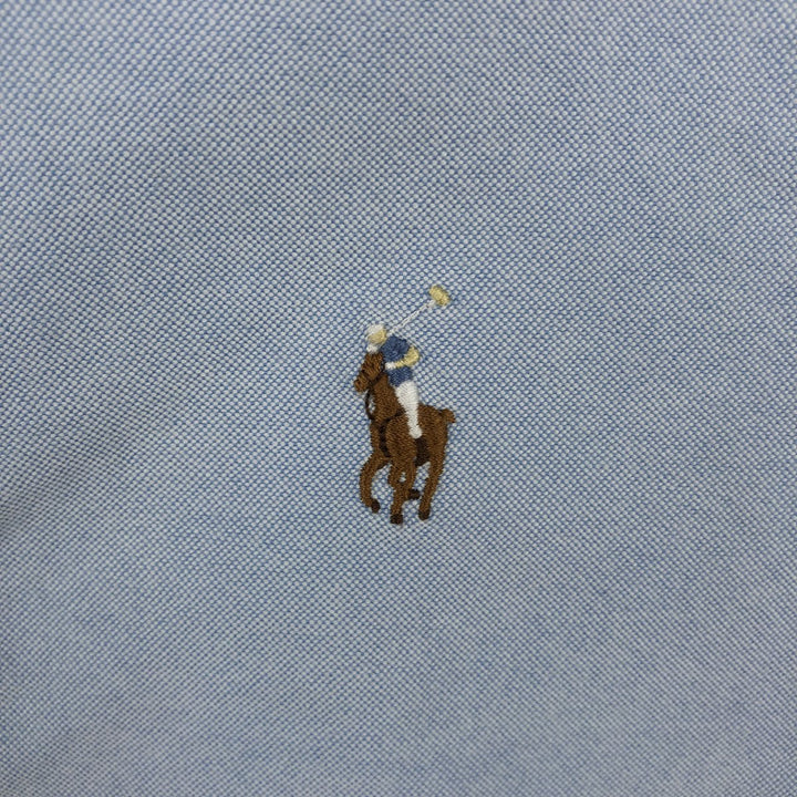 Ralph Lauren short sleeve button down shirt, men's XL size cotton Blue type light blue Vintage Second Hand
