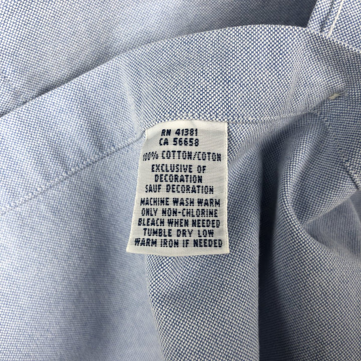 Ralph Lauren short sleeve button down shirt, men's size L cotton Blue type light blue Vintage Second Hand