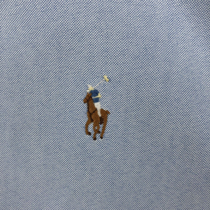 Ralph Lauren short sleeve button down shirt, men's size L cotton Blue type light blue Vintage Second Hand