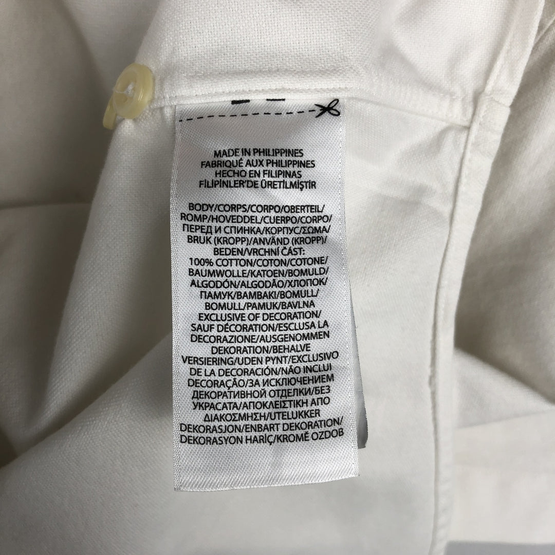 Ralph Lauren Classic Fit short sleeve button down shirt, men's size M cotton white type Vintage Second Hand